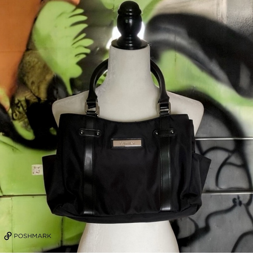 💖 Calvin Klein Black Nylon Tote Bag 💖